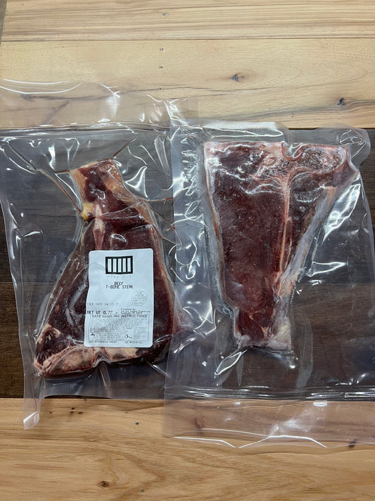 T-Bone Steak (Beefalo) $30.00/Lb.
